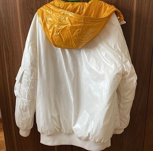 Mavi kadın mont - Görsel 4