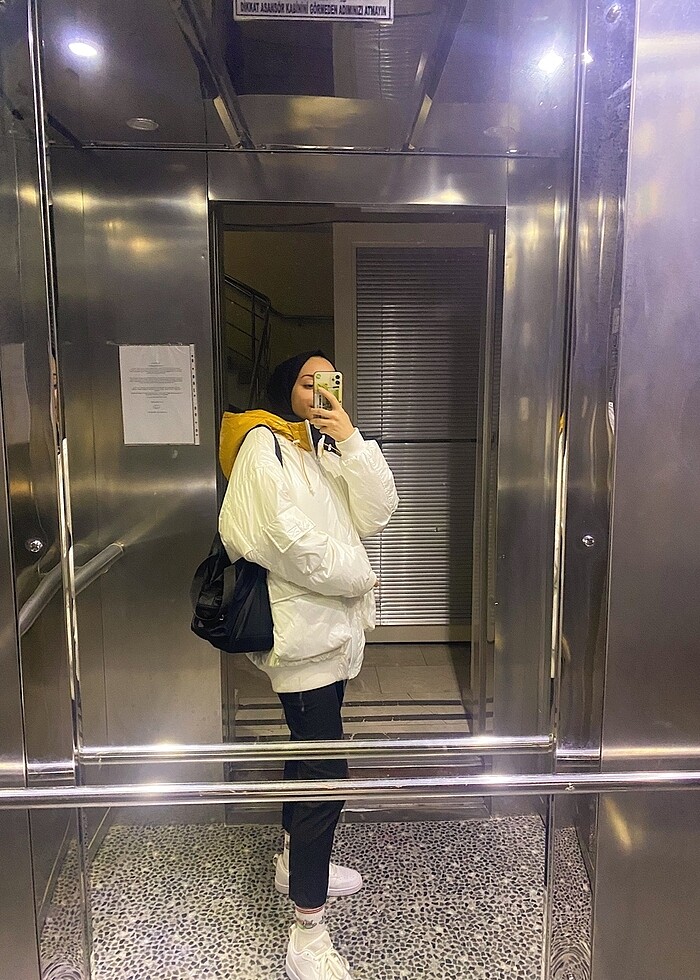 Mavi kadın mont - Görsel 2