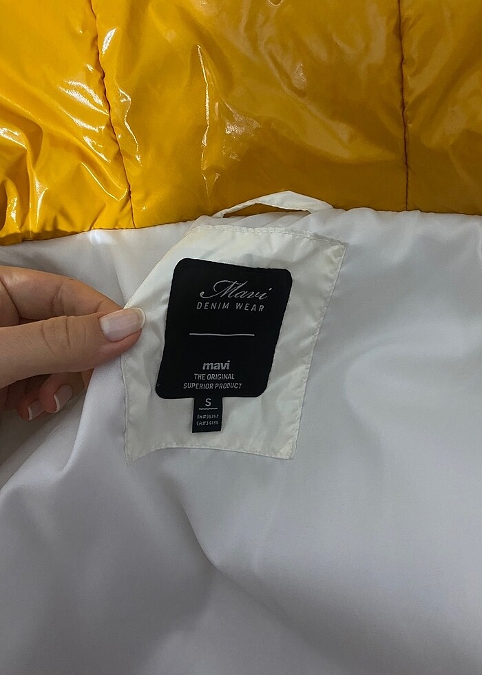 Mavi kadın mont - Görsel 3