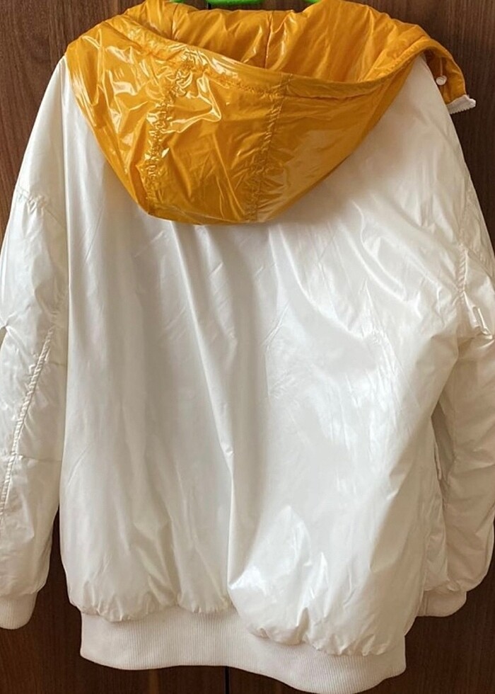 Mavi kadın mont - Görsel 4