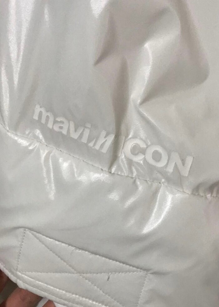 Mavi kadın mont - Görsel 5