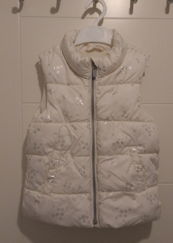 Beyaz Parlak Yıldızlı Old Navy Kız Çocuk Yelek 3 yaşYENI GIBI - Görsel 6