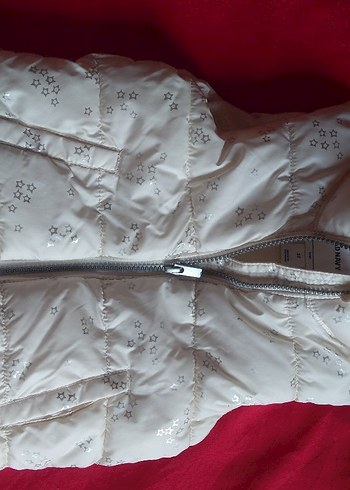 Beyaz Parlak Yıldızlı Old Navy Kız Çocuk Yelek 3 yaşYENI GIBI - Görsel 2