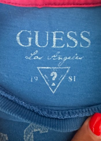 Guess Orijinal Mavi Baskılı GUESS Erkek Çocuk Kısa Kollu Tişört