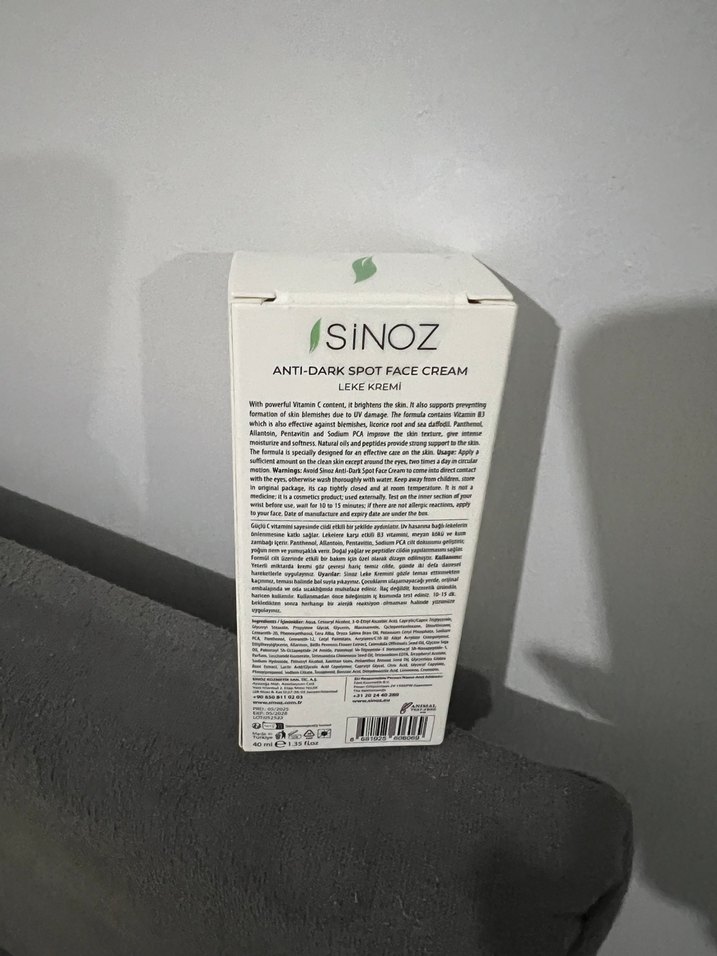 Sinoz Leke Karşıtı Yüz Kremi 40 ml - Görsel 2
