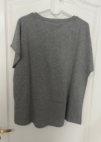 Mango Gri Kısa Kollu Kadın Tişört - Görsel 6