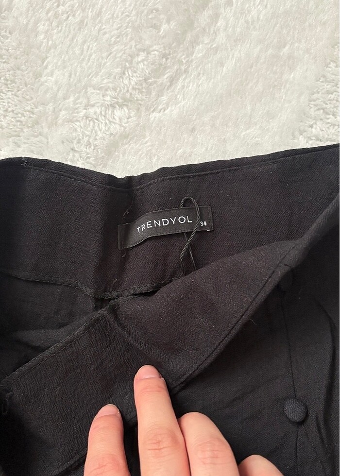 Keten şort - Görsel 3