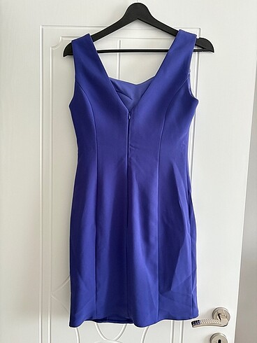 Morcivert renk elbise - Görsel 3