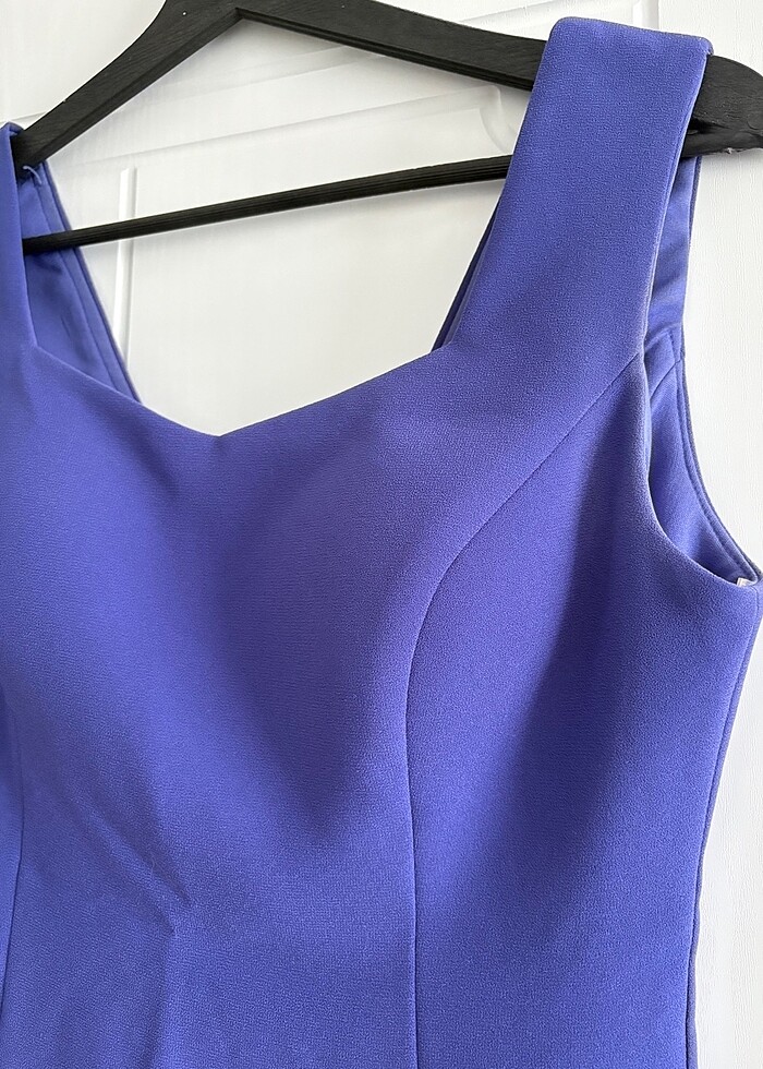 Morcivert renk elbise - Görsel 2