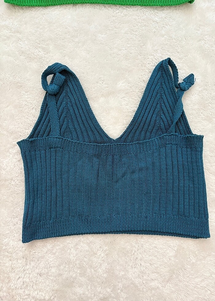 İkili örme crop - Görsel 3