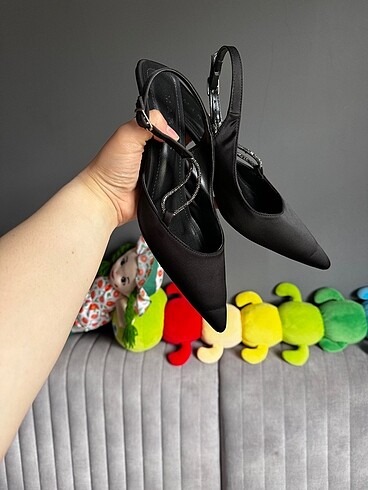 39 Beden siyah Renk Kadın taşlı topuklu ayakkabı