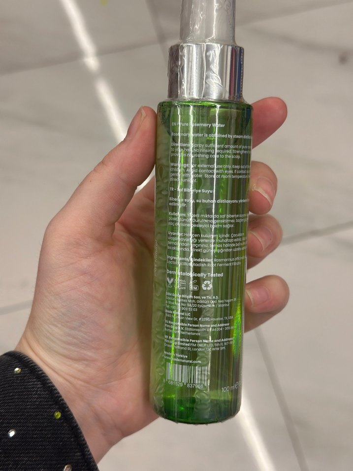 Saf Biberiye Suyu Saç Tonik Spreyi - Görsel 2