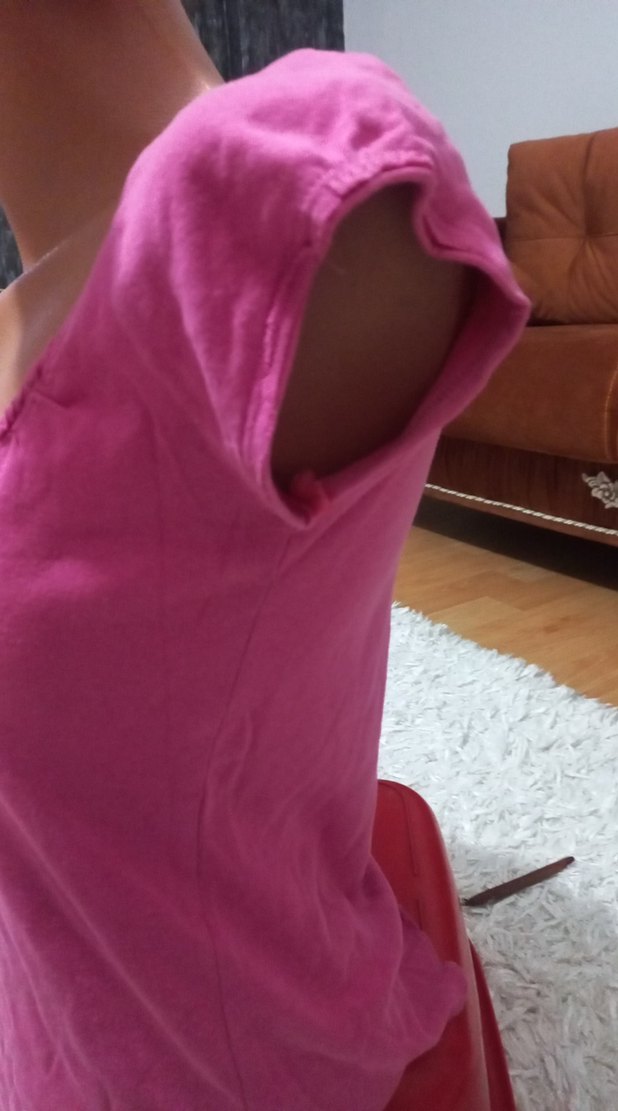 Pembe Kısa Kollu Renkli Baskılı Kız Tişörtü - Görsel 2