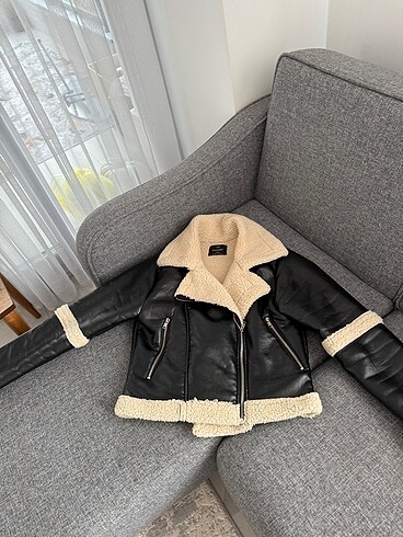 Biker ceket siyah