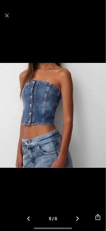 Pull and bear kot straplez bluz