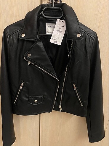Bershka Siyah Deri Ceket