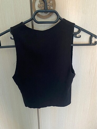 Pull and Bear Pull&bear siyah crop