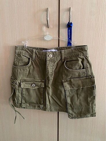 Haki Kot Etek Bershka