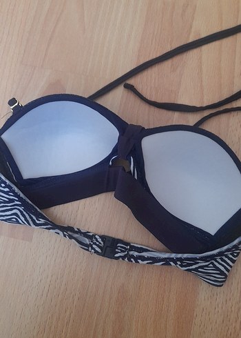 Zebra Desenli İpli Kadın Bikini Üstü - Görsel 2