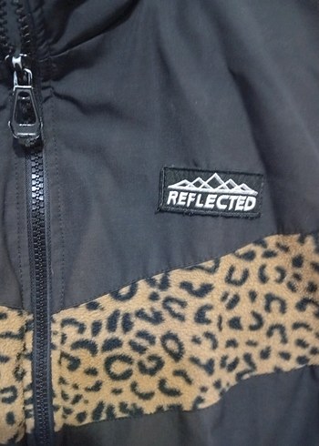 Leopar Desenli Siyah Fermuarlı erkek Ceket - Görsel 2