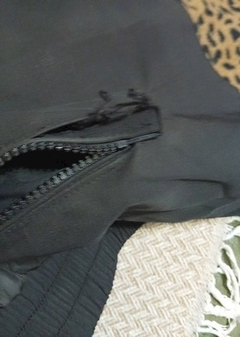 Leopar Desenli Siyah Fermuarlı erkek Ceket - Görsel 10