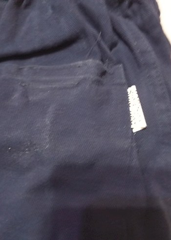 Kemerli Lacivert Bol Kesim Denim Pantolon - Görsel 7