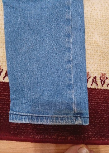 erkek Mavi Denim Bağlama Desenli Normal Boy Jean - Görsel 8