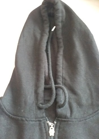 xs Beden Siyah Fermuarlı Kadın Sweatshirt