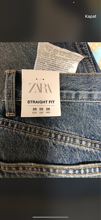 Straight jean zara