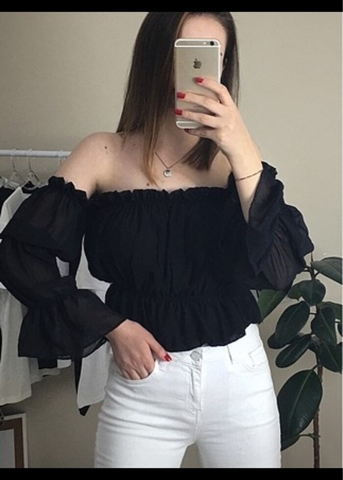Omuz açık bluz - Görsel 2