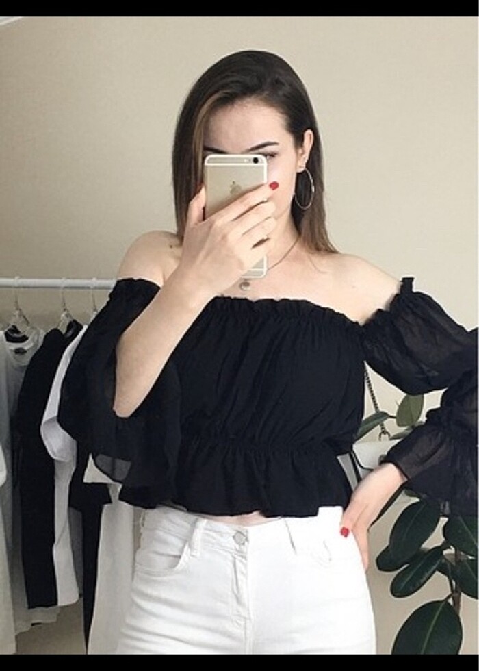 Omuz açık bluz - Görsel 3