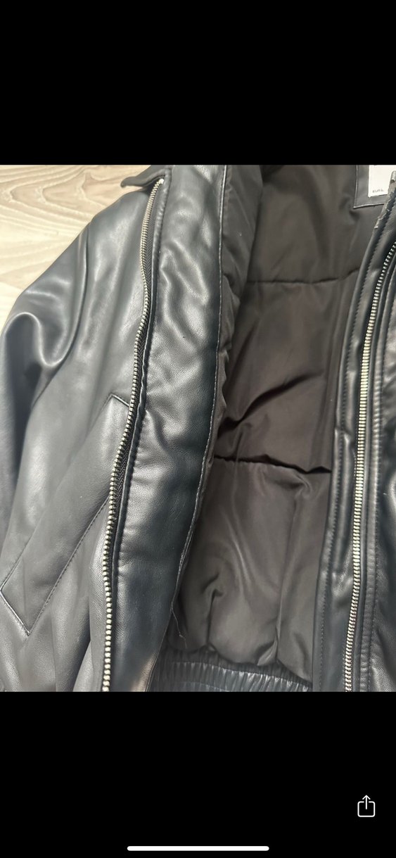 Bershka deri ceket  mont - Görsel 5