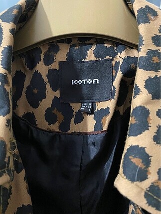 s Beden Koton Leopar desenli ceket