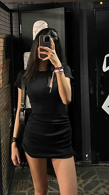 Bershka Siyah elbise