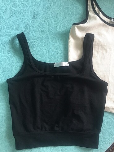 Siyah bluz siyah crop