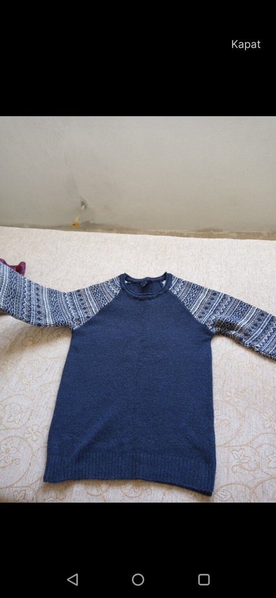 Gri Triko Kazak - Görsel 3