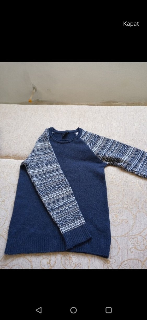 Gri Triko Kazak - Görsel 2