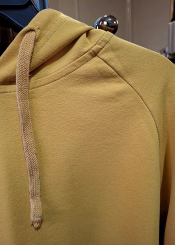 Sarı Siyah Kapüşonlu Sweatshirt - Görsel 4