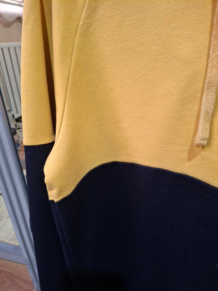 Sarı Siyah Kapüşonlu Sweatshirt - Görsel 5