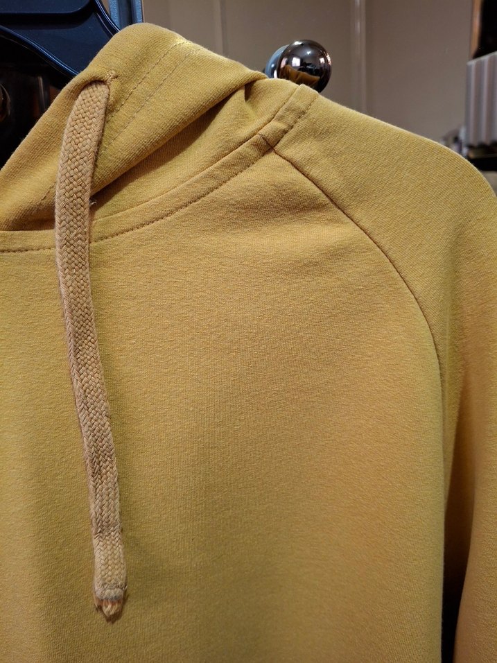 Sarı Siyah Kapüşonlu Sweatshirt - Görsel 4