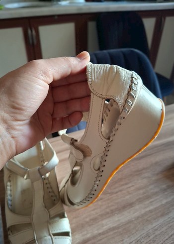 Bej Kadın Dolgu Topuklu Sandalet - Görsel 5