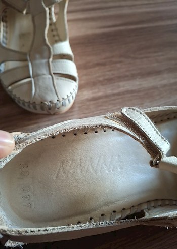 Bej Kadın Dolgu Topuklu Sandalet - Görsel 6