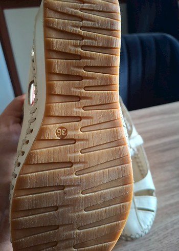 Bej Kadın Dolgu Topuklu Sandalet - Görsel 2