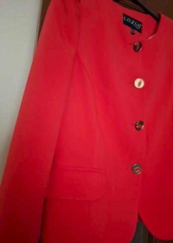 Düğmeli Kadın Blazer Ceket - Görsel 3