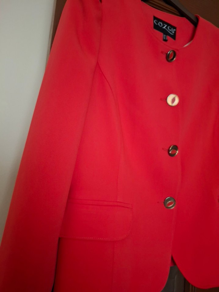 Düğmeli Kadın Blazer Ceket - Görsel 3