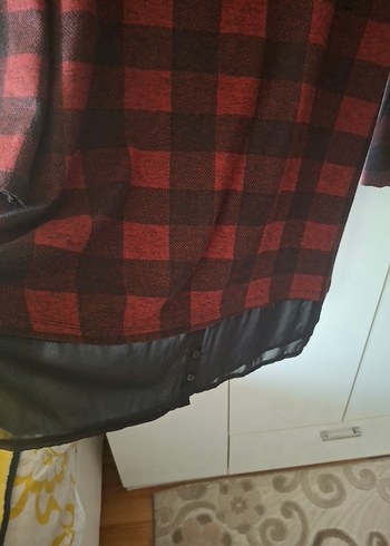 Kırmızı Kareli Uzun KolluTunik - Görsel 2