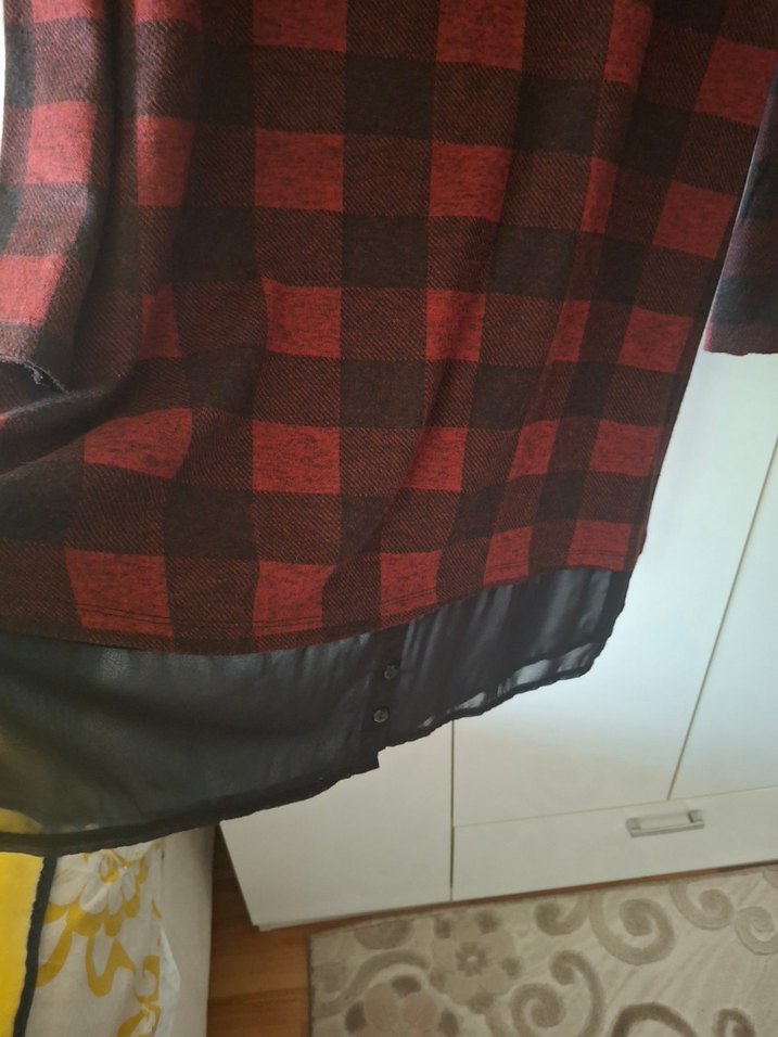 Kırmızı Kareli Uzun KolluTunik - Görsel 2