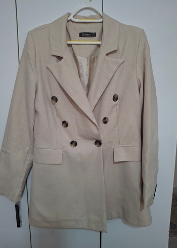 Zara Bej Cift Sirali Klasik Blazer Ceket