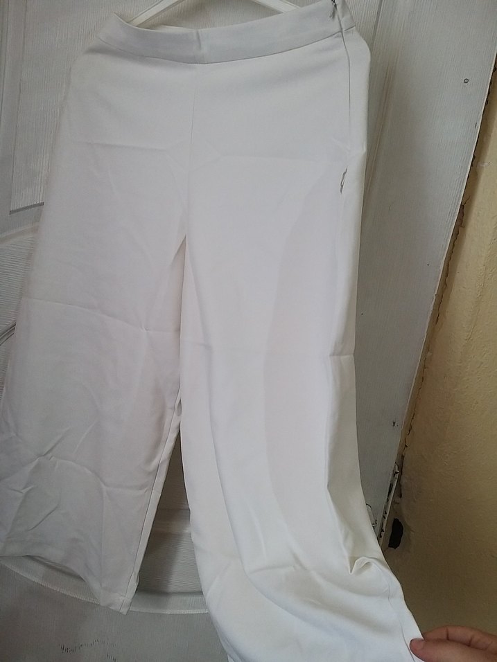 Beyaz Kadın Kumaş Pantolon - Görsel 4