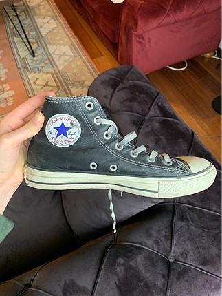 Siyah Deri Converse 39 numara unisex orjinal